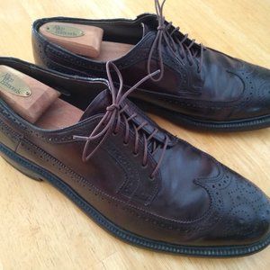 Vintage Hanover Shoes Shell Cordovan Longwing Brogues 12D USA Trad Ivy
